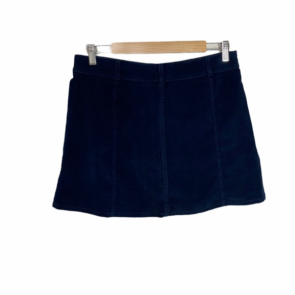 BDG Corduroy Front Button Mini Skirt sz 26 8 Blue - Picture 3 of 5